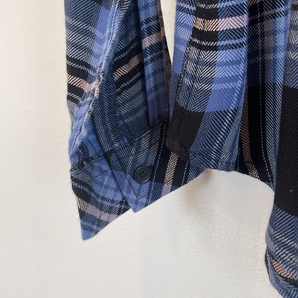 NWT Beach Lunch Lounge Sally Brushed Flannel Blue Shirt Size XS - Picture 5 of 10